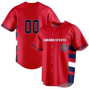 เสื้อเบสบอลแบบซับลิเมชั่นเต็มตัวสำหรับเด็ก ระบายอากาศได้ดี เสื้อเบสบอลแบบสั่งทำพิเศษสำหรับผู้ชาย - Product Image 1