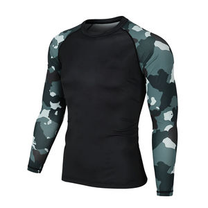 Camiseta Deportiva de Manga Larga para Hombre, de Spandex y Poliéster, Ligera, Ajustada, 220g, para Entrenamiento de Artes Marciales Mixtas, Ropa de Gimnasio - Product Image 3