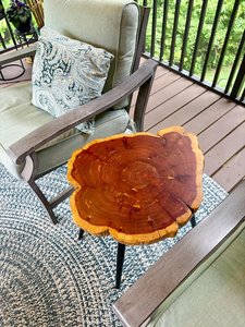 Luxury Modern Handmade Acacia Wood Log Dining <b>Coffee</b> <b>Table</b> Waterproof Living Room Retirement Wedding Anniversary Sympathy - Product Image 3