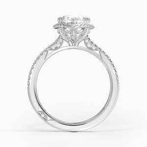 Elegant White Silver <b>Crystal</b> <b>Ring</b> for Women Luxury Engagement Wedding Anniversary Party Gift - Product Image 4