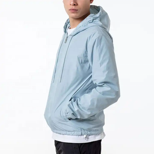 Custom Printed Logo Light Weight Run Nylon Waterproof Drawstring Men's Hooded Windbreaker <b>Zip</b> <b>up</b> <b>Jackets</b> - Product Image 2