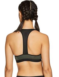 เสื้อชั้นในกีฬาแบบไร้ตะเข็บสำหรับผู้หญิง รับผลิตแบรนด์ส่วนตัว โพลีเอสเตอร์ผสมสแปนเด็กซ์ 220 GSM ระบายอากาศได้ดี รองรับการออกกำลังกาย - Product Image 5