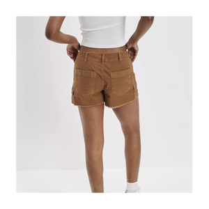 Women's 2026 <b>Brown</b> Color Sexy Breathable Button Pockets Women Denim Shorts Casual High Quality From Pakistan OEM Serviced - Product Image 3