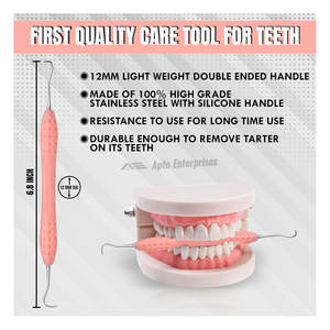Dental Tartar Scraper Double Ended Stainless Steel Manual Scaler Plaque Tartar Removal Premium Oral Care Tool Dentists - Product Image 3