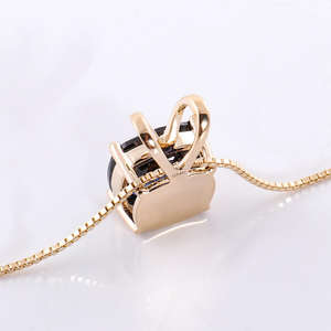 Colgante de Moda con Gema Azul de Corte Cojín y Circonita para Mujer, Plata de Ley 925, Joyería Fina de Lujo de Alta Calidad - Product Image 5