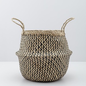 Multi-use seagrass hamper <b>basket</b> with highest quality natural sea grass straw <b>baskets</b> bag thick weave - Product Image 1