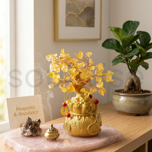 Árbol de Citrino Pulido y Duradero, Árbol del Dinero, Feng Shui - Product Image 2