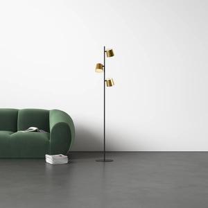 Elegante Lámpara de Pie de Metal con Pantalla de Lino para Dormitorio y Oficina - Product Image 2