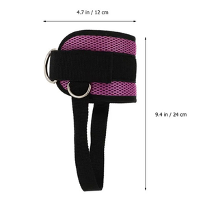 Correas de tobillo de malla transpirable con múltiples anillas en D y correa de soporte para el pie para máquina de cable, para ejercicios de glúteos y entrenamiento de piernas - Product Image 4