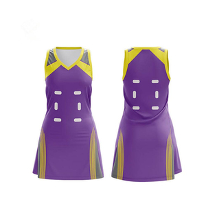 Robe de netball avec logo de marque personnalisé, nouveau design, vêtements de sport, uniformes de netball pour filles à bas prix avec technique de sublimation - Product Image 2