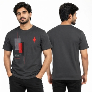Camiseta de hombre de corte regular con costuras reforzadas y diseño ligero, con tela suave y transpirable, diseño de manga corta, cómoda. - Product Image 6