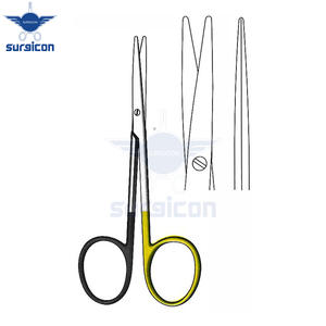 Ciseaux chirurgicaux Baby-Metzenbaum 11,5 cm / 4-1/2 pouces, lame droite dentelée Super Cut TC, acier inoxydable de qualité supérieure - Product Image 2