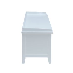 Banco Flavius con Almacenamiento, Cestas Tejidas de Ratán y Acabado Blanco - Product Image 6