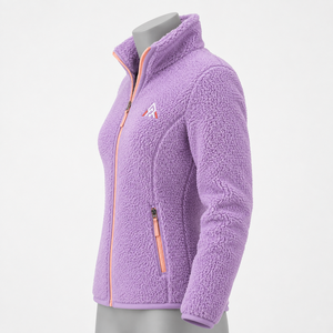 Veste matelassée réversible en polaire sherpa écologique pour femme, finition en tissu peluche doux, respirante, confortable et chaude - Product Image 5