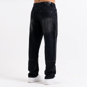 Pantalon pour homme, jean de style hip-hop de haute qualité, denim empilé, effet usé, décontracté pour l'automne - Product Image 3