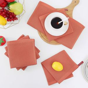 Panni da Cucina Ultra Morbidi in 100% Cotone a Nido d'Ape, Asciugatura Rapida, 30x30 cm, Confezione da 6, Colore Corallo - Product Image 4