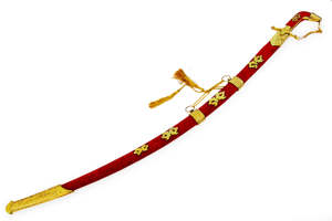 Espada Ceremonial Hecha a Mano, No Afilada, Venta al por Mayor, Hoja de Acero de Damasco, Empuñadura de Madera, OEM, Recuerdo de Pakistán, Espadas de Honor y Comando - Product Image 4