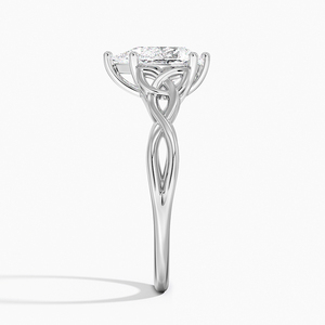 Bague BOJ 038 en argent 925, coupe poire, nœud d'amour celtique, diamant 2 carats couleur D VVS1, moissanite certifiée GRA, vente à prix réduit - Product Image 3