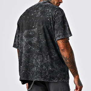Men's Tie-Dye 100% Cotton <b>T</b>-<b>Shirt</b> O-Neck Short Sleeve Casual Regular Fit Knitted Solid Pattern <b>T</b>-<b>Shirt</b> For Men's - Product Image 5
