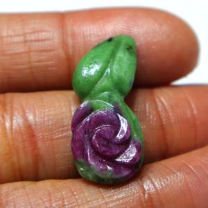 พลอยรูบี้โซไซต์แกะสลักทรงคาโบชอง พลอยรูบี้แกะสลักทำมือ ผิวเรียบ หินหลวม ขายส่ง สำหรับอัญมณีทำเครื่องประดับ - Product Image 1