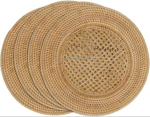Assiette de service en rotin tressé faite à la main, durable et écologique, vente en gros à bas prix, fabricant vietnamien - Product Image 6