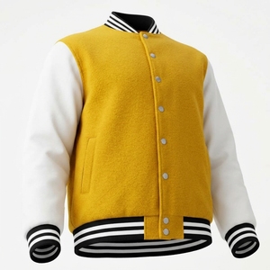 Men's Varsity Baseball <b>Jacket</b>-Direct Factory Supply Comfortable <b>Fleece</b> <b>Lined</b> Quick Dry Breathable & Eco-Friendly - Product Image 3
