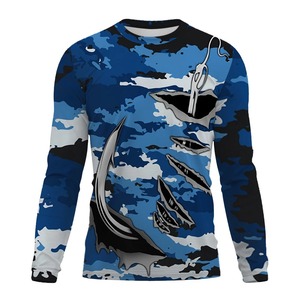 Maillots de pêche personnalisés à manches longues imprimés par sublimation pour hommes, 100 % coton respirant, protection solaire anti-UV, grandes tailles, sur mesure - Product Image 4