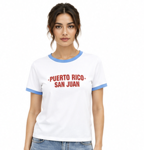 T-shirt femme en polyester teint en fil et coton, style Ringer, collection été 2026, en coton écologique - Product Image 2