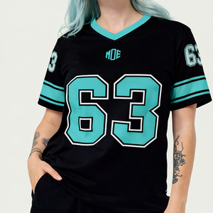 Camiseta de Fútbol Americano Personalizada de Malla Transpirable para Mujer, Unisex, Cuello en V, Talla Grande, para Práctica, Suministro al por Mayor OEM - Product Image 4