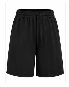Men's <b>Burgundy</b> Solid Color High Waist Drawstring Casual <b>Shorts</b> Worsted Fabric 100% Polyester Breathable Lightweight Quick Dry - Product Image 4