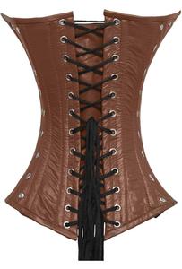 คอร์เซ็ตของผู้หญิงวินเทจชุดกระชับสัดส่วนเซ็กซี่แบบโอเวอร์บัสท์คอร์เซ็ทหนังระบายอากาศทันสมัยสำหรับขนาดใหญ่พิเศษ - Product Image 4