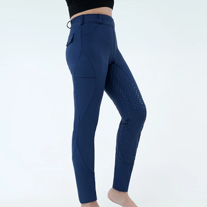 Pantalones de equitación de silicona antideslizantes de asiento completo para mujer, mallas de entrenamiento ecuestre, ropa deportiva para exteriores - Product Image 2