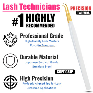 Professional Isolation Tweezers <b>Lash</b> Extension Eyelash <b>Cluster</b> Tweezers for Beauty Supplies Fiber Tip Tool Salon Quality - Product Image 3