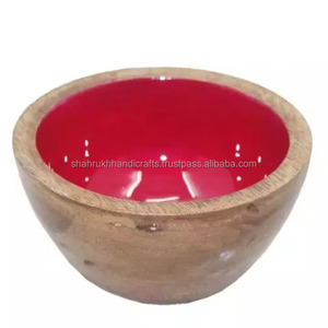 Indian Manufacture Handcrafted Solid Wood Serving <b>Bowl</b> for Home Kitchen Restaurant Available for Wholesale Supply - Product Image 6