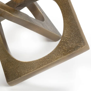 Sculpture géométrique abstraite en métal faite à la main, décoration moderne pour salon, bureau, hôtel, ornement d'intérieur, décoration de remise de diplôme - Product Image 3