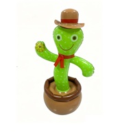 Jouet gonflable en PVC plastique vert en forme de cactus pour la décoration de la maison, 32 cm, avec option de logo personnalisé pour les enfants de 3 ans et plus