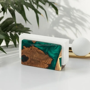 Porte-serviettes moderne en bois et résine Distributeur décoratif Porte-serviettes en papier pour comptoirs de cuisine Tables à dîner par FWE - Product Image 1