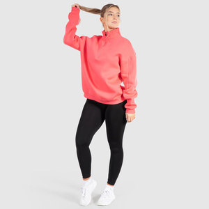 Sudadera con capucha de forro polar con cremallera y cuello alto para mujer, con bordado y distintivo, de poliéster/algodón, de secado rápido y ecológica - Product Image 4