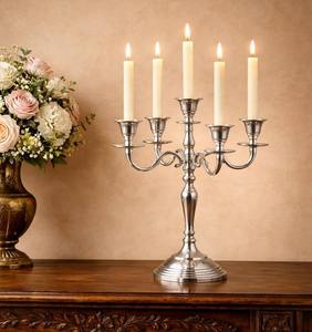 Porte-bougie en laiton, ornement métallique pour dîner aux chandelles de Noël, porte-bougie en métal pour mariage - Product Image 4