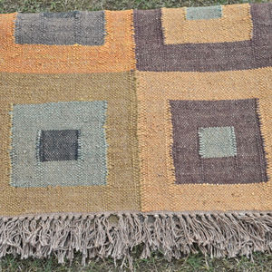 Tapis Kilim en jute tissé à la main, fibre naturelle, réversible, pliable, décoratif pour la maison et l'hôtel, prix usine. - Product Image 1
