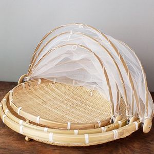 Handcrafted <b>Bamboo</b> Food Cover Vietnam Natural Winnowing <b>Basket</b> for Kitchen Dining Table Bread Fruit Serving and Rustic Home - Product Image 2
