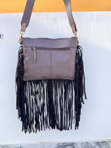 Latest Designer Hand Tooled Carving Leather Fringe Tote <b>Bag</b> Stylish Purse Cowhide Fur Leather <b>Bags</b> for Women's Multi Use - Product Image 3