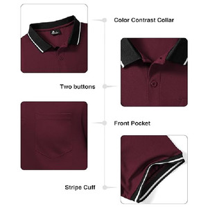 OEM Custom High Quality Mens Cotton Pique Polo <b>Shirt</b> Tipping Sleeve Collar Lapel <b>Pocket</b> Polo T-<b>Shirts</b> Wholesale Manufacturer - Product Image 3