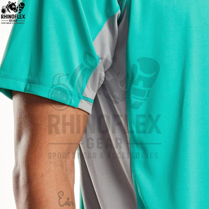 เสื้อยืดออกกำลังกายผู้ชายไซส์ใหญ่ ระบายอากาศได้ดี เสื้อกีฬาทรงหลวมสำหรับฝึกซ้อมและฟิตเนส สีดำ - Product Image 2