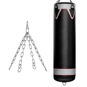 Saco de Boxeo Profesional de Alta Resistencia con Cubierta de Cuero y Relleno de Arena, Altura Ajustable para Entrenamiento de Boxeo Masculino - Product Image 5