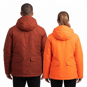 Veste softshell de chasse à capuche avec poche poitrine, couleur unie, imperméable, pour homme, fermeture éclair, idéale pour l'hiver - Product Image 2