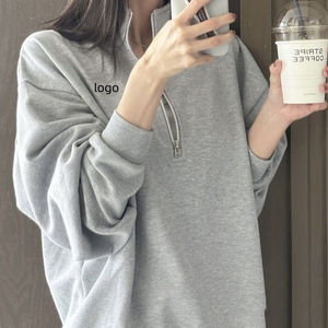 Sudadera con capucha popular de media cremallera, de algodón, unisex, gruesa, cómoda y elegante, conjunto de 2 piezas para mujer y hombre - Product Image 6