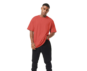Camiseta de Algodón Roja Extra Grande para Hombre, Manga Corta, Cuello Redondo, Estilo Casual, Color Sólido - Product Image 5