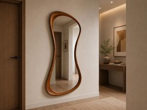 Modern Handmade Eco-Friendly Wooden Wall <b>Mirror</b> for Bedroom and Bathroom - Product Image 2