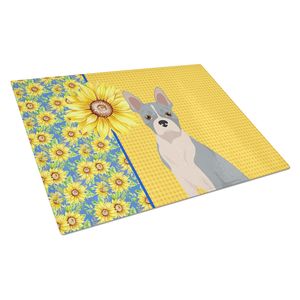 เขียงขนาดใหญ่ลายดอกทานตะวันและสีฟ้าสไตล์บอสตันเทอร์เรียสำหรับใช้ในห้องครัว - Product Image 1